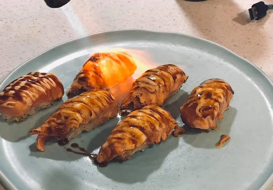 A dish from the Blue Fin Blairgowrie Facebook page showing Japanese or seafood food preparation